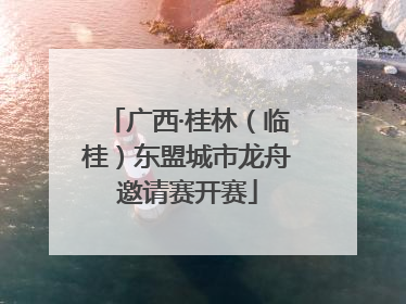 广西·桂林（临桂）东盟城市龙舟邀请赛开赛