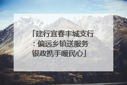 建行宜春丰城支行：偏远乡镇送服务 银政携手暖民心
