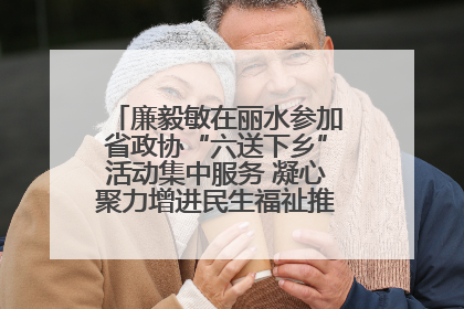 廉毅敏在丽水参加省政协“六送下乡”活动集中服务 凝心聚力增进民生福祉推进共同富裕