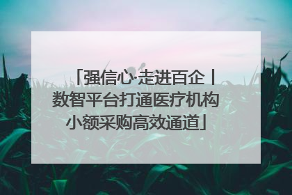 强信心·走进百企丨数智平台打通医疗机构小额采购高效通道