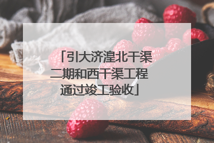 引大济湟北干渠二期和西干渠工程通过竣工验收