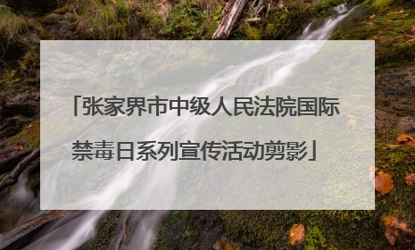 张家界市中级人民法院国际禁毒日系列宣传活动剪影