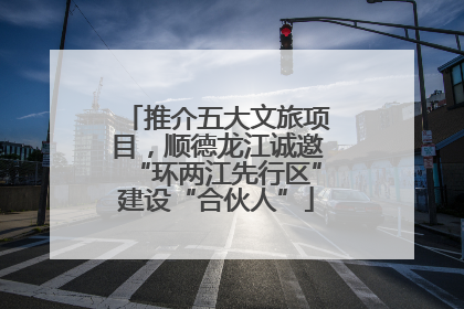 推介五大文旅项目，顺德龙江诚邀“环两江先行区”建设“合伙人”