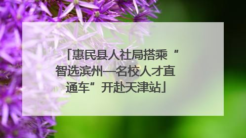 惠民县人社局搭乘“智选滨州—名校人才直通车”开赴天津站