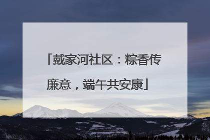 戴家河社区：粽香传廉意，端午共安康