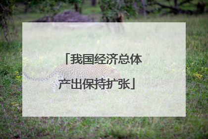 我国经济总体产出保持扩张