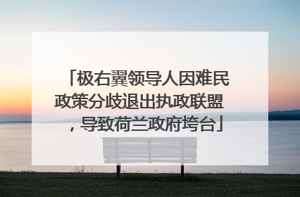 极右翼领导人因难民政策分歧退出执政联盟，导致荷兰政府垮台