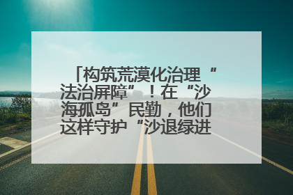 构筑荒漠化治理“法治屏障”！在“沙海孤岛”民勤，他们这样守护“沙退绿进”的生态奇迹