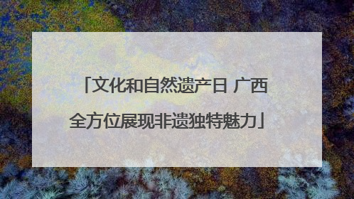 文化和自然遗产日 广西全方位展现非遗独特魅力