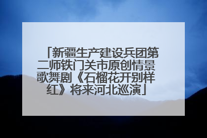 新疆生产建设兵团第二师铁门关市原创情景歌舞剧《石榴花开别样红》将来河北巡演