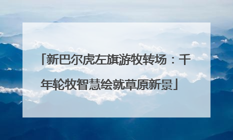 新巴尔虎左旗游牧转场：千年轮牧智慧绘就草原新景
