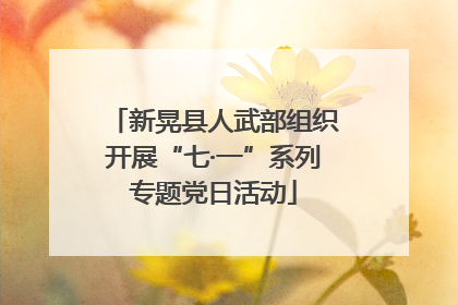 新晃县人武部组织开展“七·一”系列专题党日活动