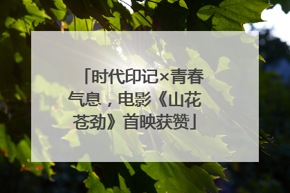 时代印记×青春气息，电影《山花苍劲》首映获赞