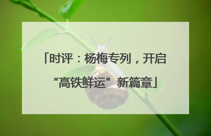 时评：杨梅专列，开启“高铁鲜运”新篇章