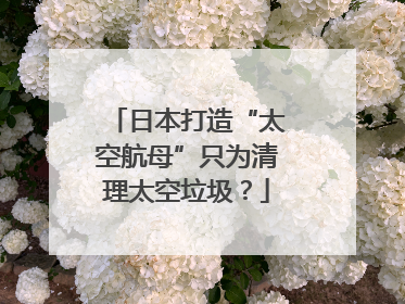 日本打造“太空航母”只为清理太空垃圾？