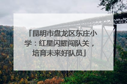 昆明市盘龙区东庄小学：红星闪耀闯队关，培育未来好队员