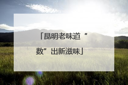 昆明老味道“数”出新滋味