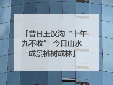 昔日王汉沟“十年九不收” 今日山水成景桃树成林