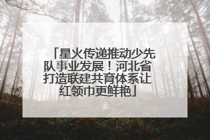 星火传递推动少先队事业发展！河北省打造联建共育体系让红领巾更鲜艳