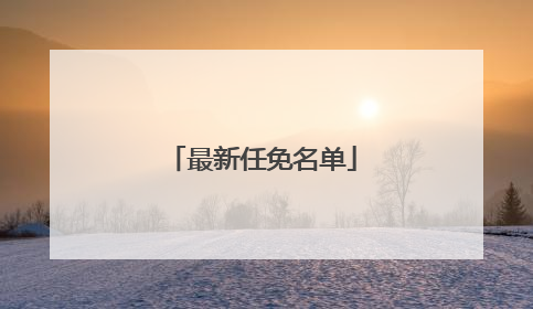 最新任免名单