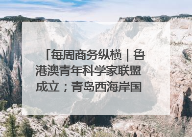 每周商务纵横｜鲁港澳青年科学家联盟成立；青岛西海岸国际能源自贸港启用