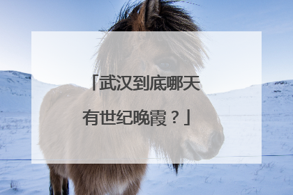武汉到底哪天有世纪晚霞？