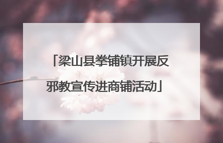 梁山县拳铺镇开展反邪教宣传进商铺活动
