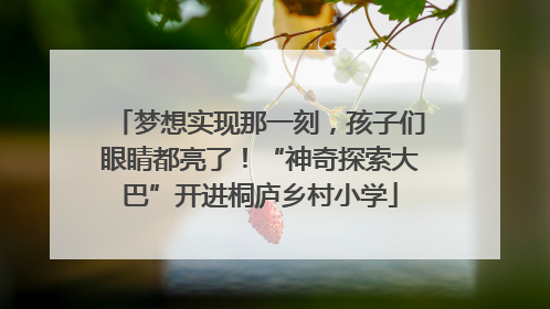 梦想实现那一刻，孩子们眼睛都亮了！“神奇探索大巴”开进桐庐乡村小学