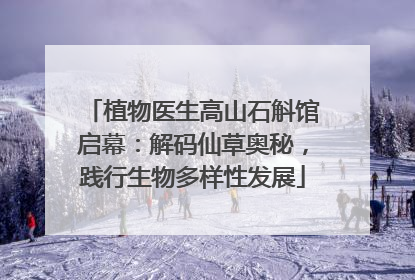 植物医生高山石斛馆启幕：解码仙草奥秘，践行生物多样性发展