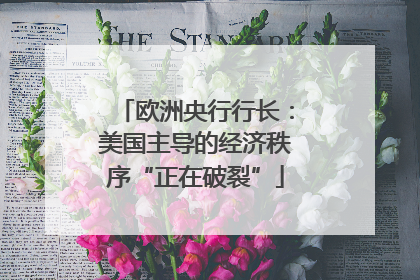 欧洲央行行长：美国主导的经济秩序“正在破裂”