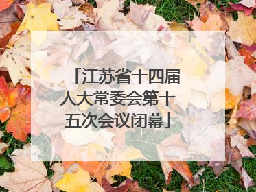 江苏省十四届人大常委会第十五次会议闭幕