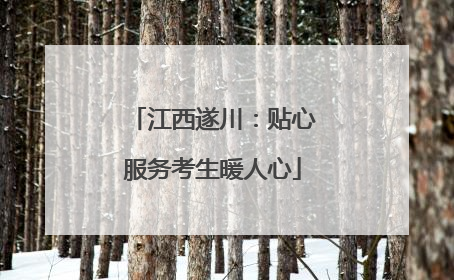 江西遂川：贴心服务考生暖人心
