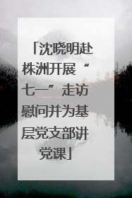 沈晓明赴株洲开展“七一”走访慰问并为基层党支部讲党课
