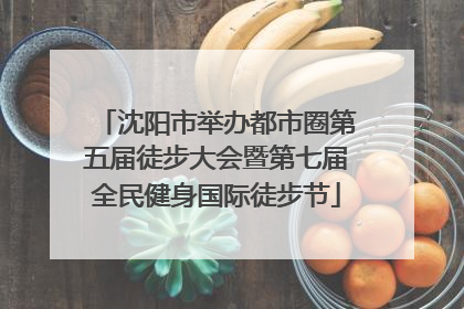 沈阳市举办都市圈第五届徒步大会暨第七届全民健身国际徒步节