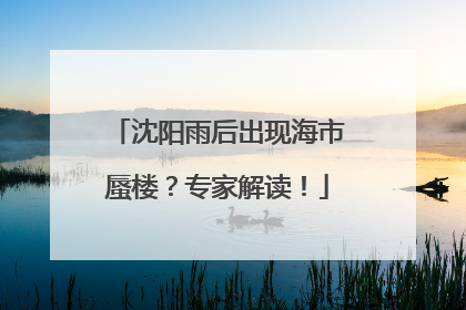 沈阳雨后出现海市蜃楼？专家解读！