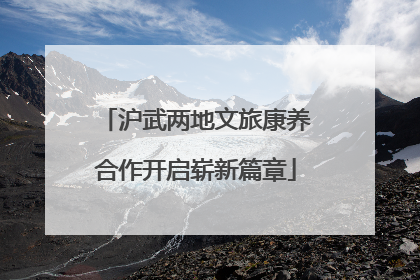沪武两地文旅康养合作开启崭新篇章