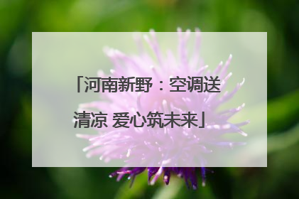 河南新野：空调送清凉 爱心筑未来