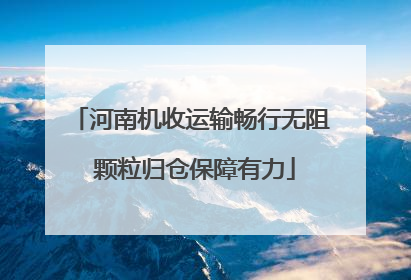 河南机收运输畅行无阻 颗粒归仓保障有力