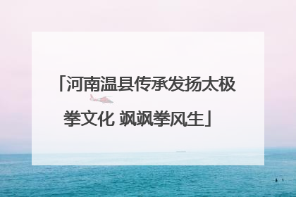 河南温县传承发扬太极拳文化 飒飒拳风生