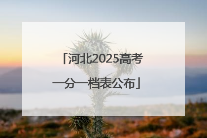 河北2025高考一分一档表公布