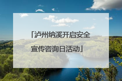 泸州纳溪开启安全宣传咨询日活动
