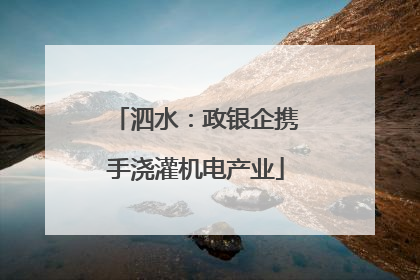泗水：政银企携手浇灌机电产业