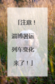 注意！淄博暑运列车变化来了！
