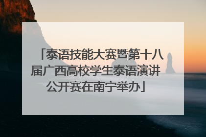 泰语技能大赛暨第十八届广西高校学生泰语演讲公开赛在南宁举办