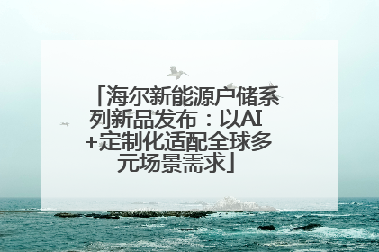 海尔新能源户储系列新品发布：以AI+定制化适配全球多元场景需求