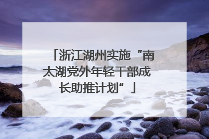 浙江湖州实施“南太湖党外年轻干部成长助推计划”