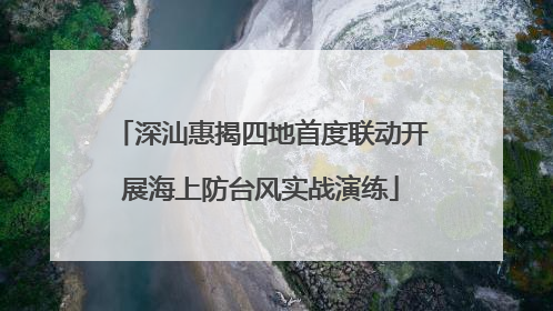 深汕惠揭四地首度联动开展海上防台风实战演练