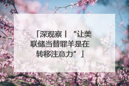 深观察丨“让美联储当替罪羊是在转移注意力”