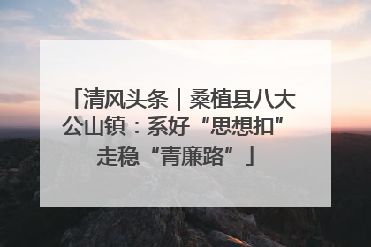 清风头条｜桑植县八大公山镇：系好“思想扣” 走稳“青廉路”