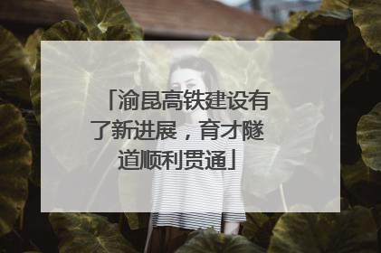 渝昆高铁建设有了新进展，育才隧道顺利贯通